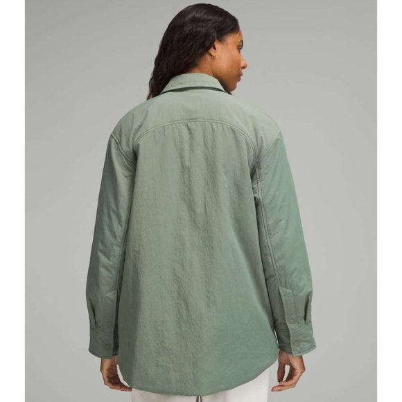 Lululemon Lightweight Insulated Shirt Jacket Grey Eucalyptus Size Large NWT - Picture 2 of 13